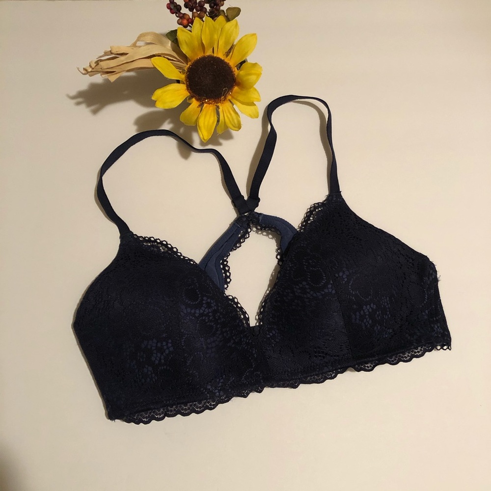 aerie Navy Lace Bralette